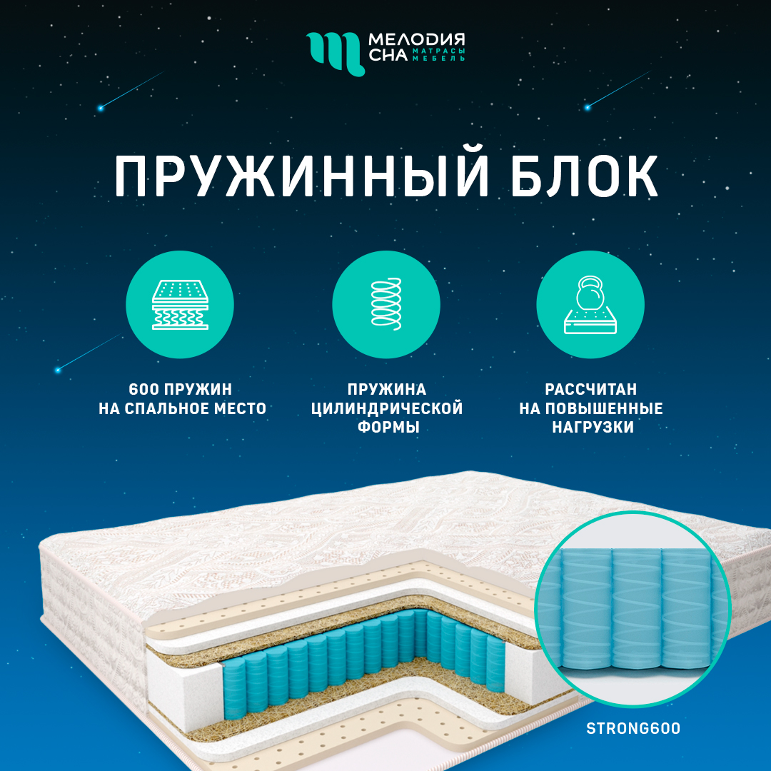 Матрас Персон Сенс Стронг600 140х190