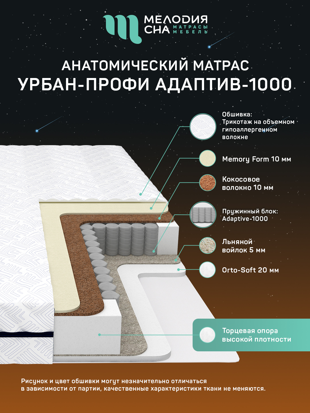 Матрас Урбан Профи Адаптив1000 140х200