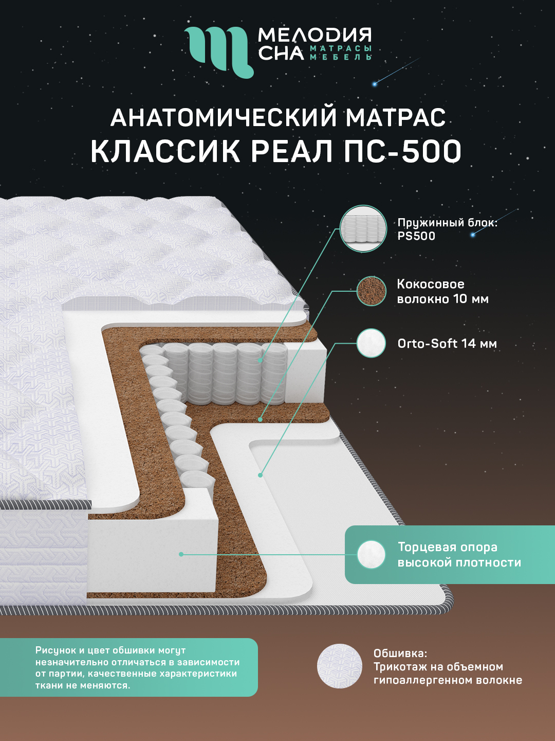 Матрас Классик Реал ПС500 120х200